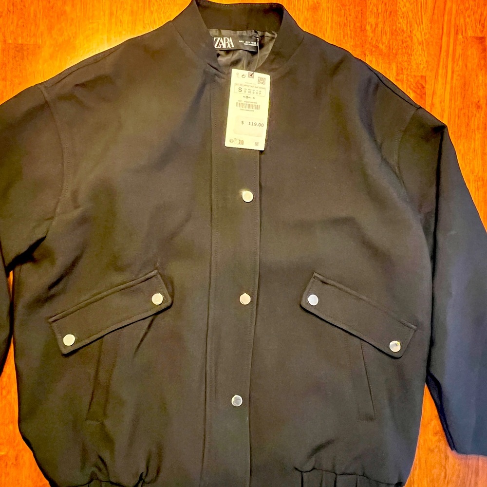 Zara Flap Bomber Jacket